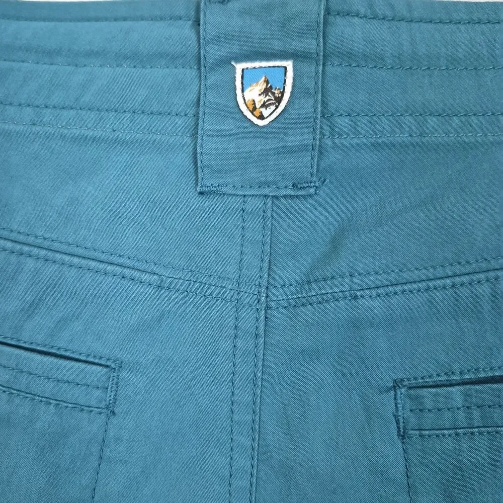 KUHL Spire Women's Hiking Short Size 10 Teal Blue Outdoors Crunchy Granola Walk